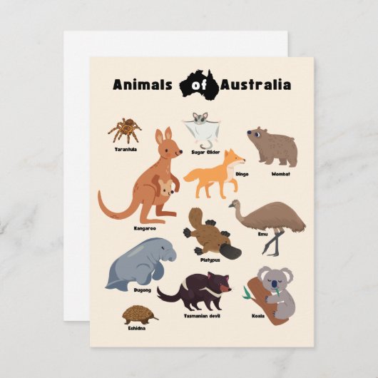 Dieren van Australië Aussie Wildlife (Voorkant / Achterkant)