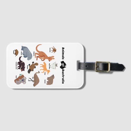 Dieren van Australië Aussie Wildlife Bagagelabel (Voorkant (horizontaal))
