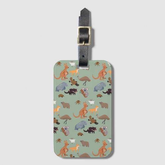 Dieren van Australië Aussie Wildlife Bagagelabel (Voorkant (verticaal))
