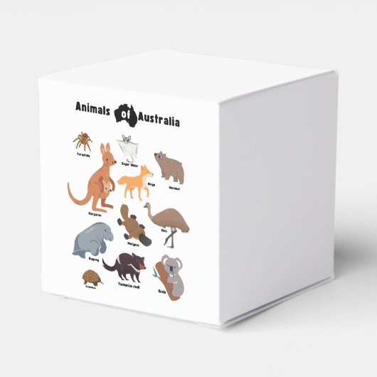 Dieren van Australië Aussie Wildlife Bedankdoosjes (Achterkant)