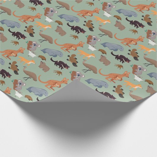 Dieren van Australië Aussie Wildlife Cadeaupapier (Hoek)