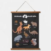 Dieren van Australië Aussie Wildlife Hangend Wandkleed (Voorkant)