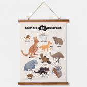 Dieren van Australië Aussie Wildlife Hangend Wandkleed (Voorkant)