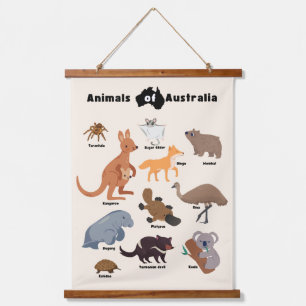 Dieren van Australië Aussie Wildlife Hangend Wandkleed