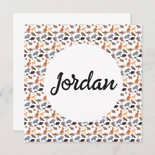 Dieren van Australië Aussie Wildlife Kaart (Voorkant / Achterkant)