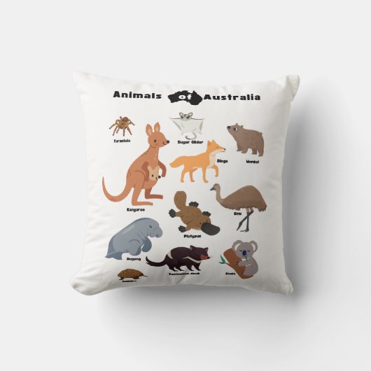 Dieren van Australië Aussie Wildlife Kussen (Voorkant)