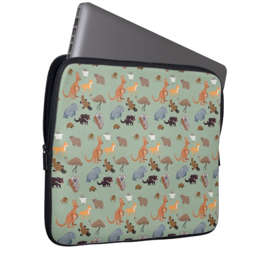 Dieren van Australië Aussie Wildlife Laptop Sleeve (Voorkant Rechts)