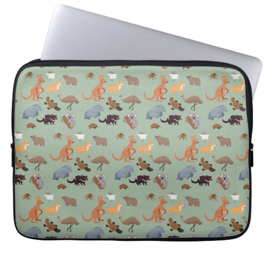 Dieren van Australië Aussie Wildlife Laptop Sleeve (Voorkant)