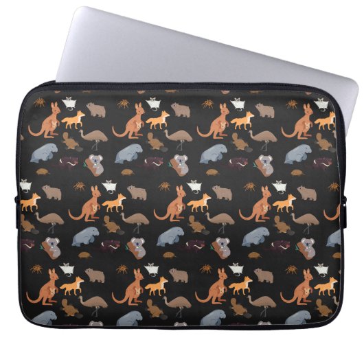 Dieren van Australië Aussie Wildlife Laptop Sleeve (Voorkant)
