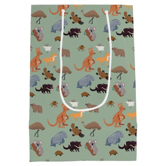 Dieren van Australië Aussie Wildlife Medium Cadeauzakje (Achterkant)