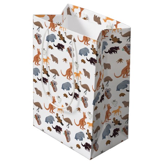 Dieren van Australië Aussie Wildlife Medium Cadeauzakje (Achterkant Gekanteld)