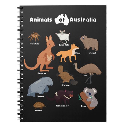 Dieren van Australië Aussie Wildlife Notitieboek (Voorkant)