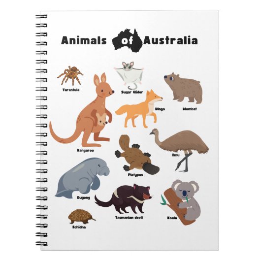 Dieren van Australië Aussie Wildlife Notitieboek (Voorkant)
