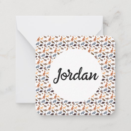 Dieren van Australië Aussie Wildlife Notitiekaartje (Voorkant)