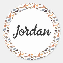 Dieren van Australië Aussie Wildlife Ronde Sticker