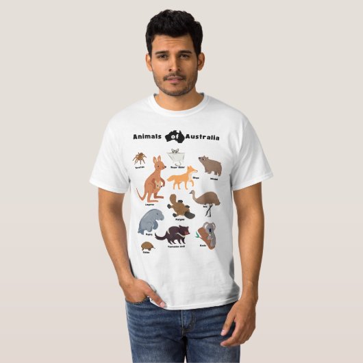 Dieren van Australië Aussie Wildlife T-shirt (Voorkant volledig)
