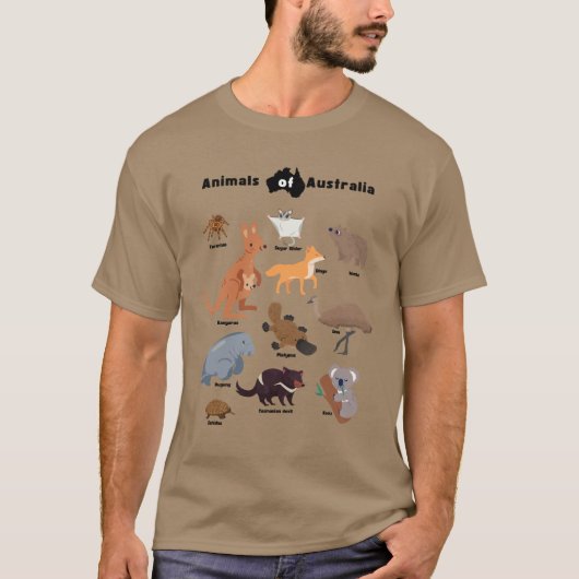 Dieren van Australië Aussie Wildlife T-shirt (Voorkant)