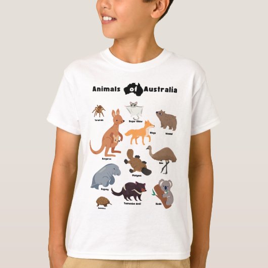 Dieren van Australië Aussie Wildlife T-shirt (Voorkant)