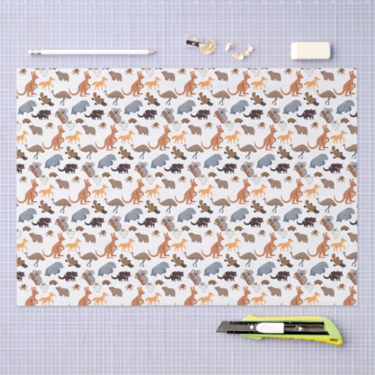 Dieren van Australië Aussie Wildlife Tissuepapier (Craft)