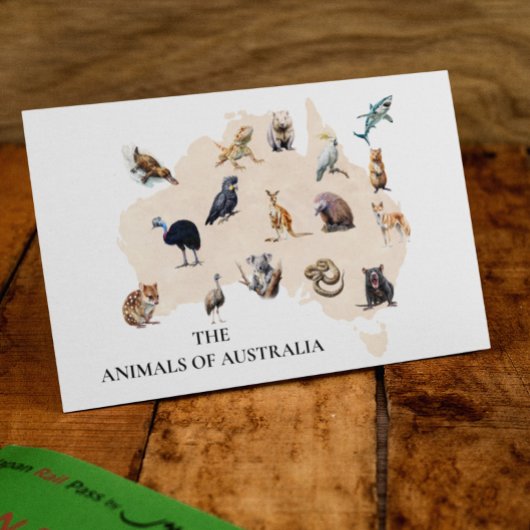 Dieren van Australië Briefkaart