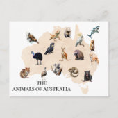Dieren van Australië Briefkaart (Voorkant)