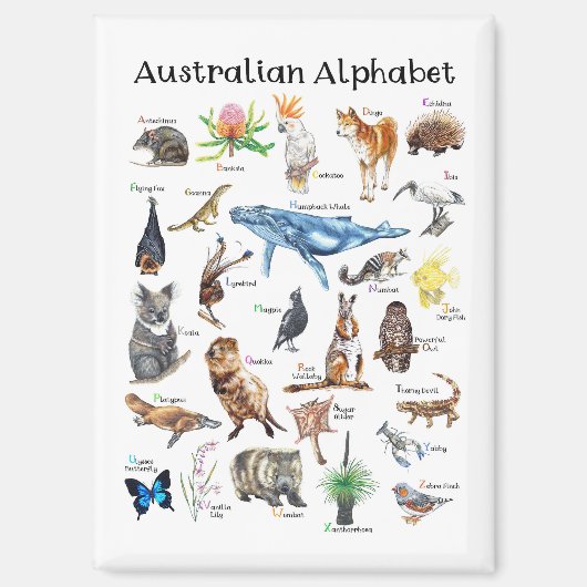 Dieren van Australië Magneet (Voorkant)