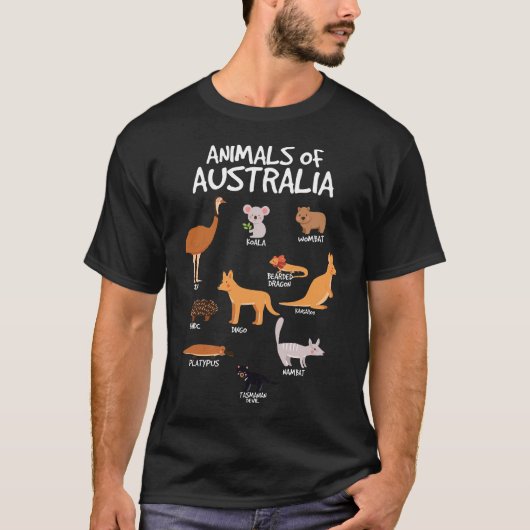 Dieren van Australische Australische Australische T-shirt (Voorkant)