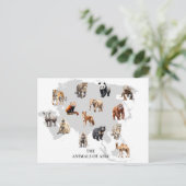 Dieren van Azië Briefkaart (Staand voorkant)