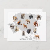Dieren van Azië Briefkaart (Voorkant / Achterkant)