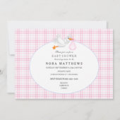 Dieren van de Ark van Noach Roze Gingham Kaart (Achterkant)
