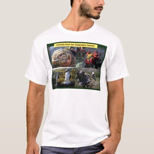 Dieren van de Galapagos-eilanden T-shirt (Voorkant)