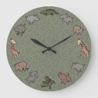 Dieren van de safari (olifant, giraffe, krokodil &