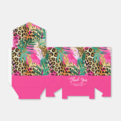 Dieren van de Safari Vacht Afdrukken & Palmbladere Bedankdoosjes (Uitgevouwen)