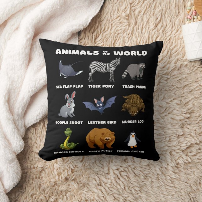 Dieren Van De Wereld Cadeau Grappige Zeldzame Dier Kussen (Deken)