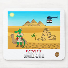 Dieren van de Wereld, Egypte: Krokodil & Kameel Muismat
