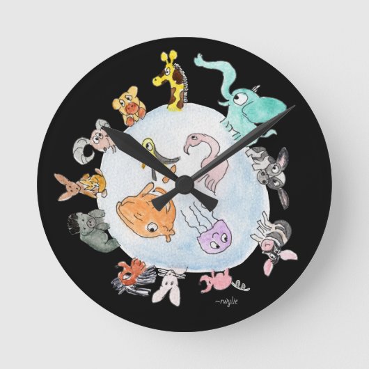 Dieren van de Wereld Ronde Klok (Voorkant)