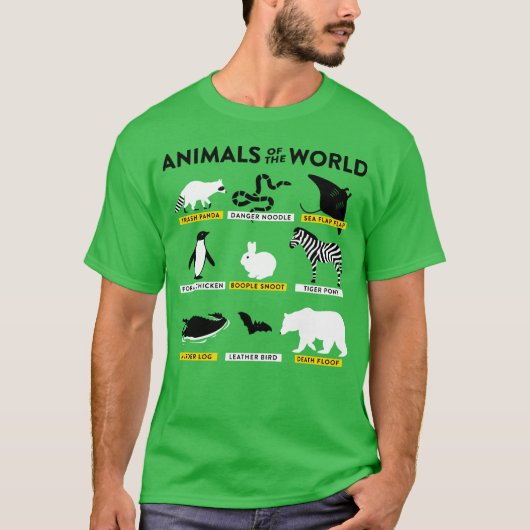 DIEREN VAN DE WERELD vrienden T-shirt (Voorkant)