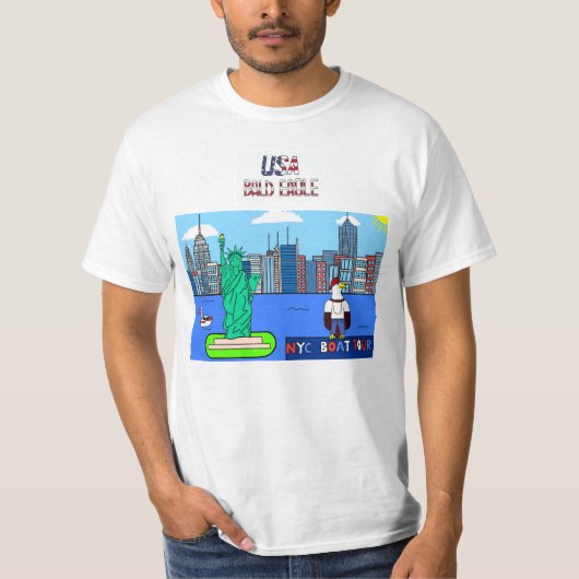 Dieren van de Wereld, VS: Amerikaanse Zeearend T-shirt (Voorkant)