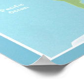 Dieren van de Wereldkaart Poster (Hoek)