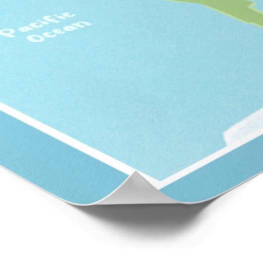 Dieren van de Wereldkaart Poster (Hoek)