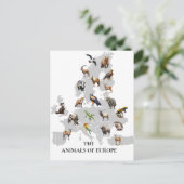 Dieren van Europa Briefkaart (Staand voorkant)