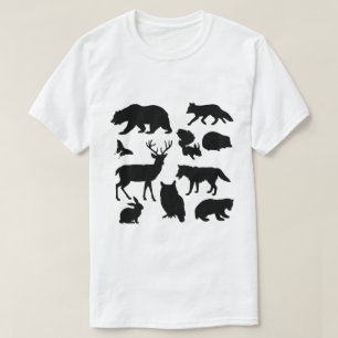 Dieren van het bos, wilde dieren t-shirt