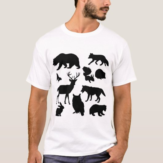 Dieren van het bos, wilde dieren t-shirt (Voorkant)