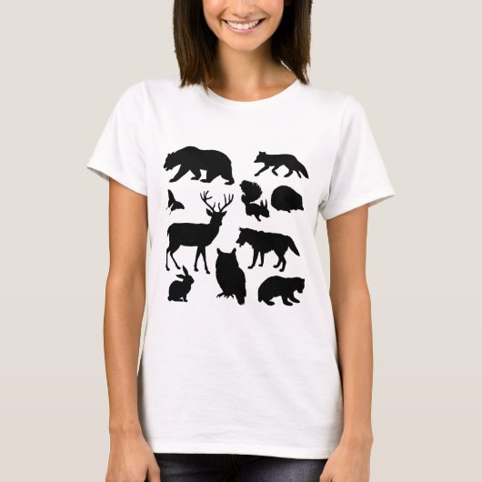 Dieren van het bos, wilde dieren t-shirt (Voorkant)