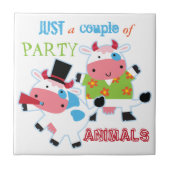 Dieren van koe tegeltje (Voorkant)