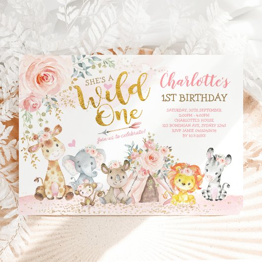 Dieren van Oerwouden van meisjes Wilde 11e verjaar Kaart