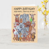 Dieren van ons allemaal kaart (Gele Bloem)