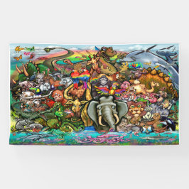 Dieren van Planet Earth Spandoek