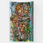 Dieren van Planet Earth Spandoek (Verticaal)