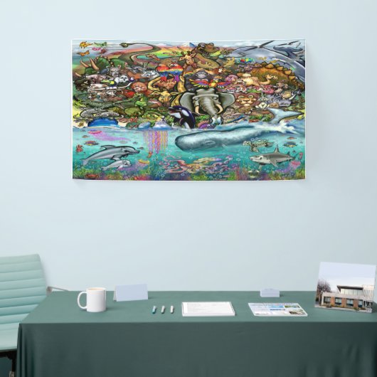 Dieren van Planet Earth Spandoek (Beurs)